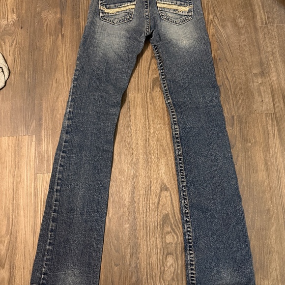 BKE Stella Bootcut Jeans Women’s 26XL Medium Wash Distressed Stitching - Picture 2 of 4